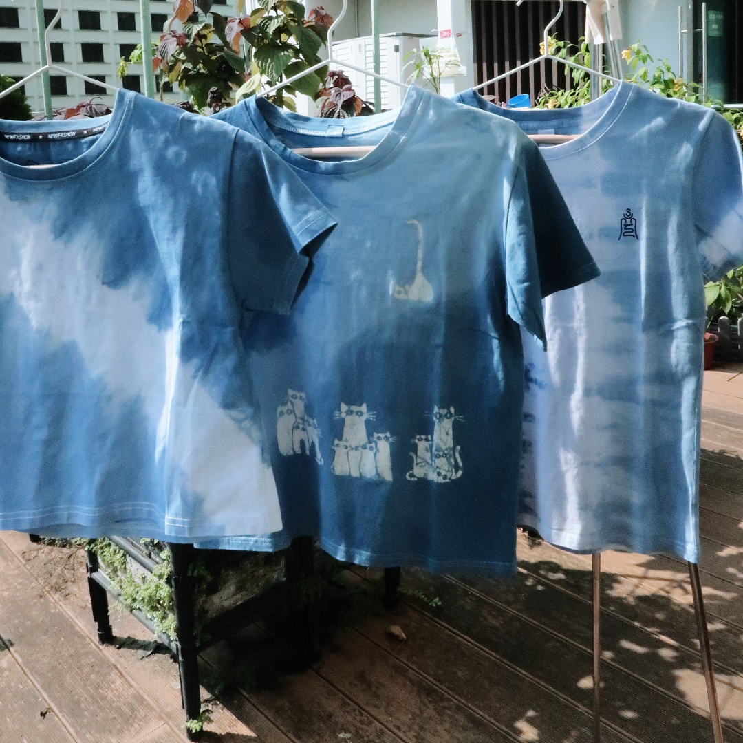 天然植物染系列 - 藍染純棉 T-shirt