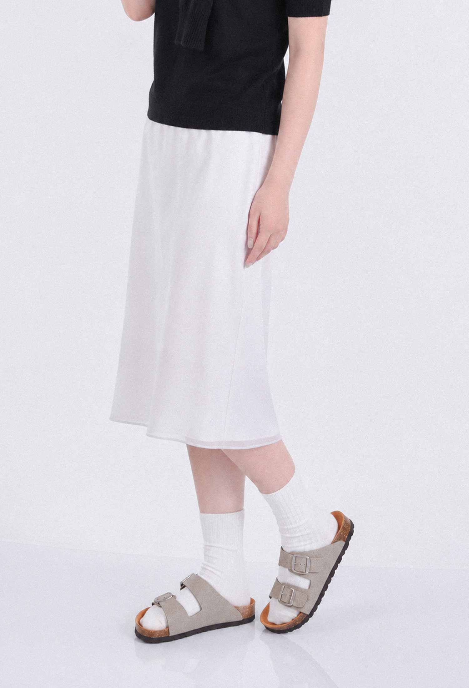 【女款】機能革雙帶涼拖 卡其