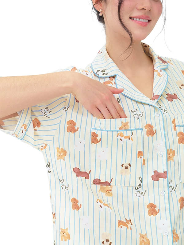 【Wilday Loft】Slip To Sleep泰國超紅‧免穿內衣睡衣＿狗勾奶油派對 Cream Pup＿