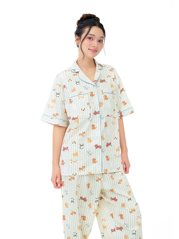 【Wilday Loft】Slip To Sleep泰國超紅‧免穿內衣睡衣＿狗勾奶油派對 Cream Pup＿
