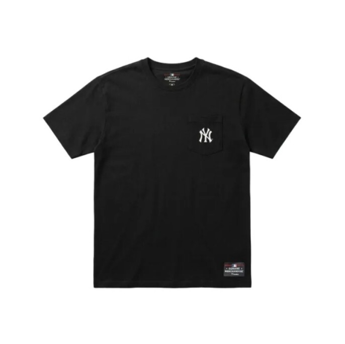 MLB 短T 紐約洋基隊 黑色 口袋LOGO 短袖 T恤 MLBTS500001-BK1