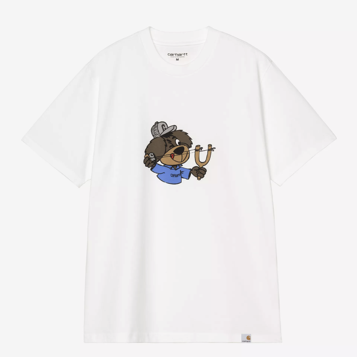 -(E2b05)-CARHARTT WIP S/S SLINGSHOT T-SHIRT 狗狗 彈弓 短Ｔ 黑色/白色-I037232