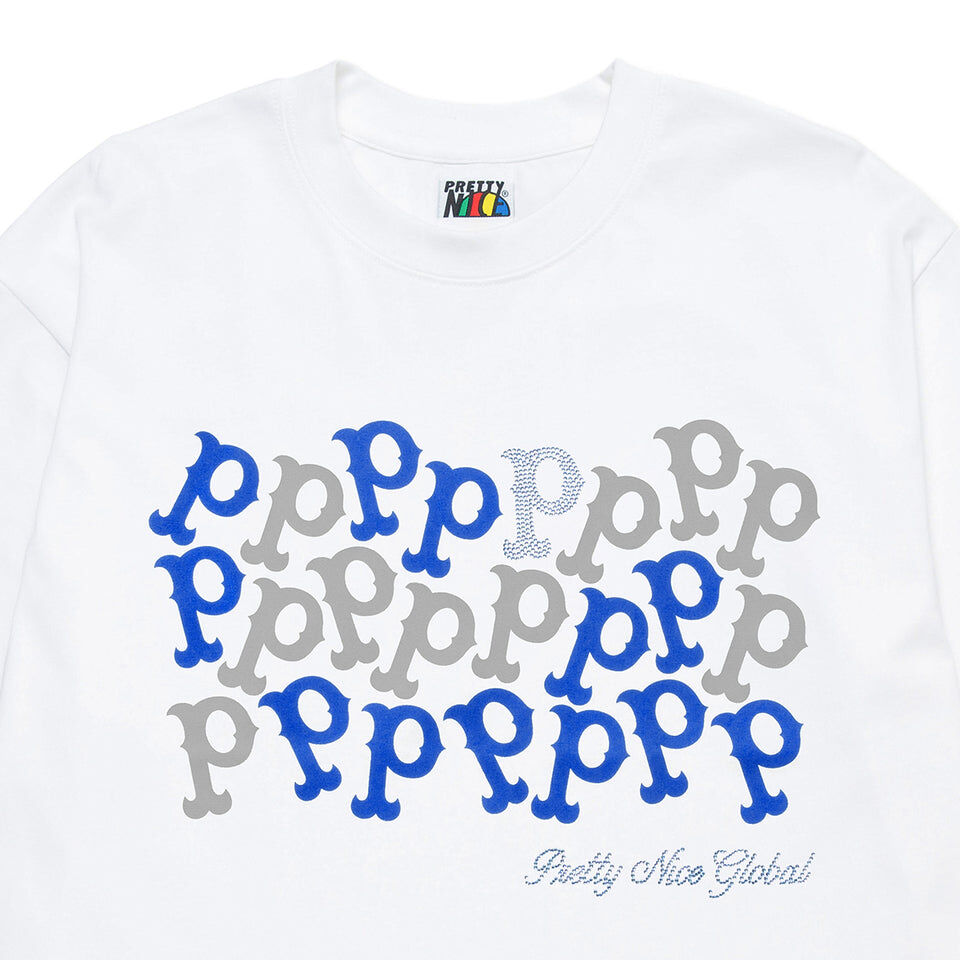 PRETTYNICE｜P.N. Global Rhinestones Tee (White)