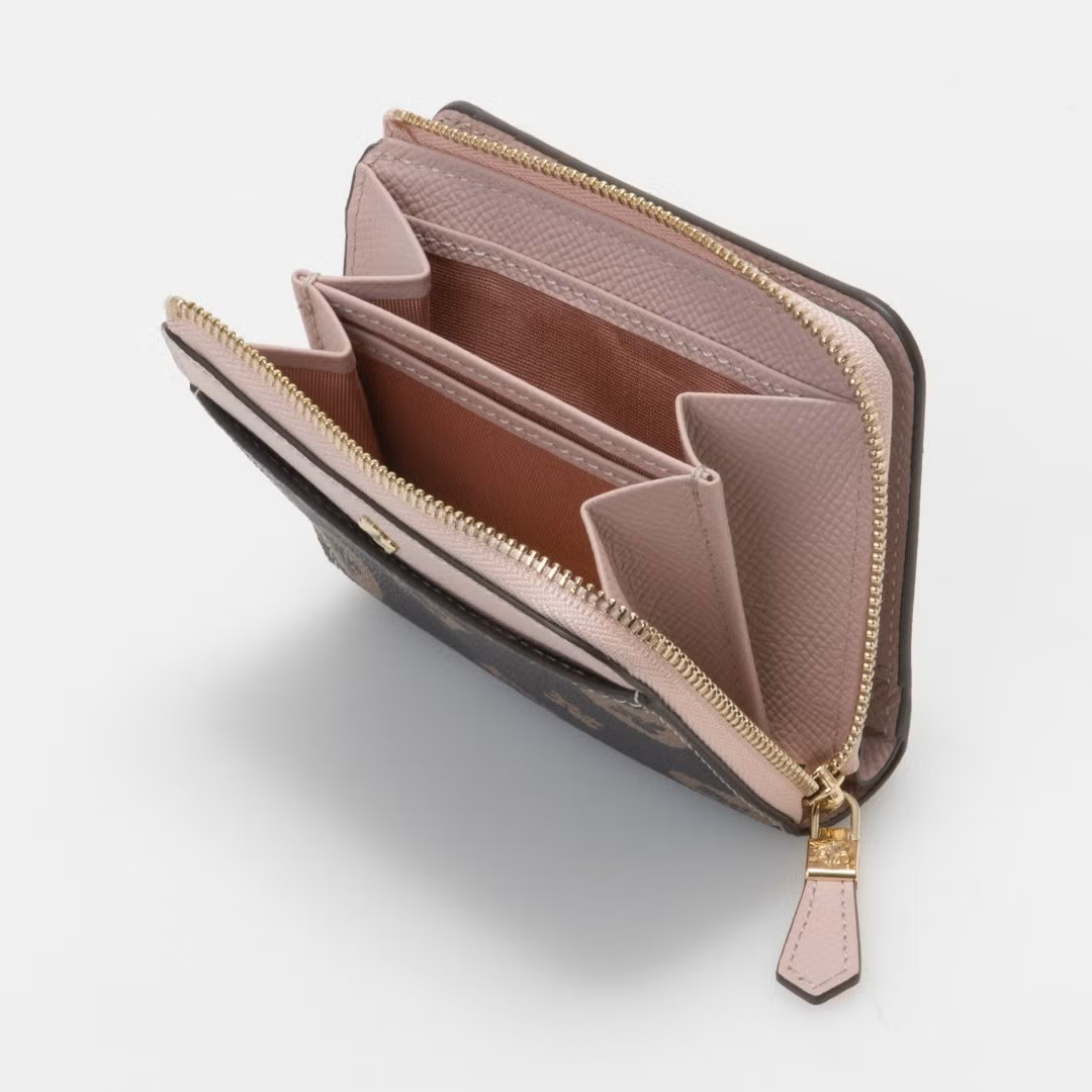 Patrick Cox Classical Lily Zipper Fold Wallet (Pink)
