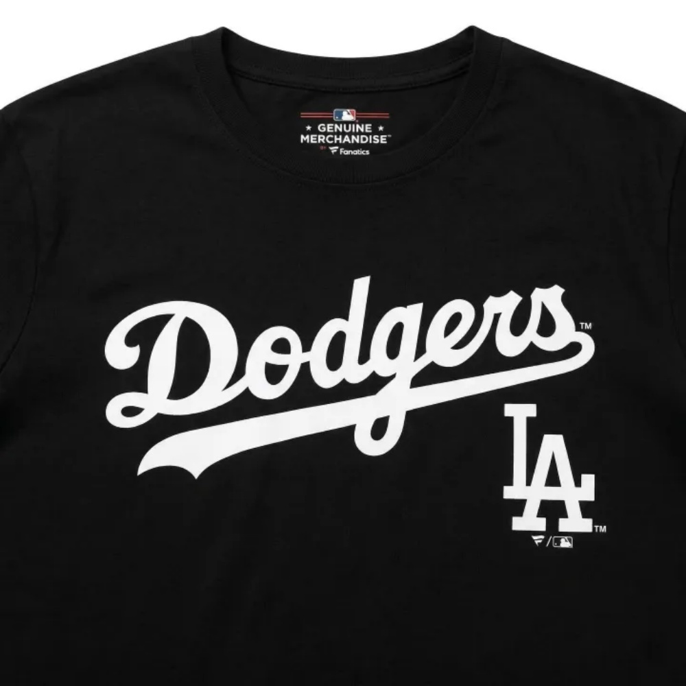 MLB 短T 洛杉磯 道奇隊 黑色 短袖 T恤 MLBTS520201-BK3