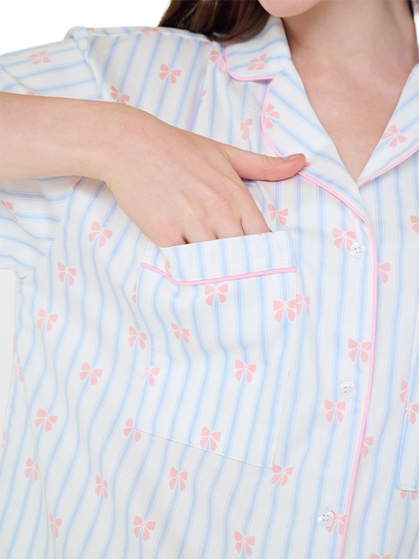 【Wilday Loft】Slip To Sleep泰國超紅‧免穿內衣睡衣＿蝴蝶結 Ribbon＿