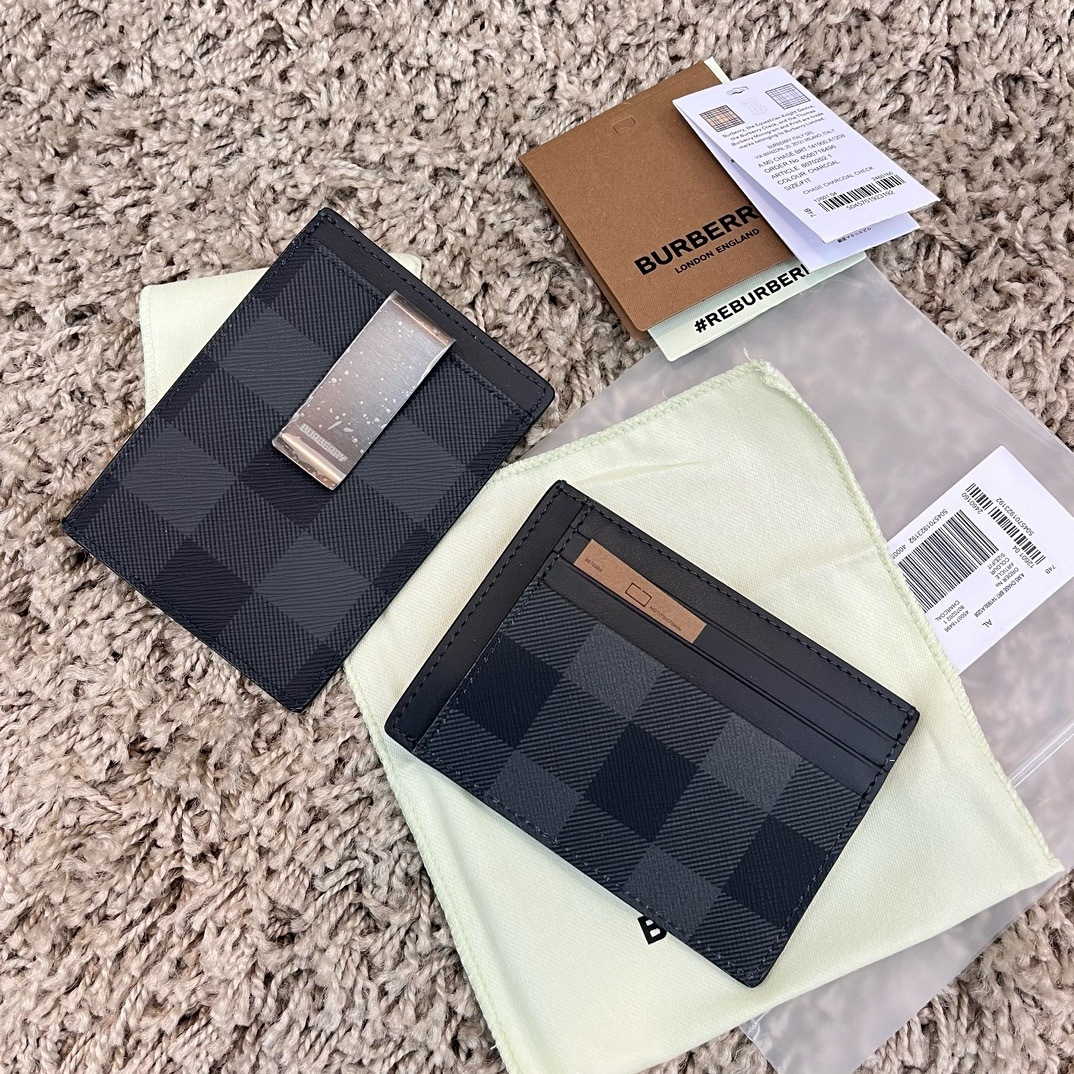Burberry Check 夾式卡套