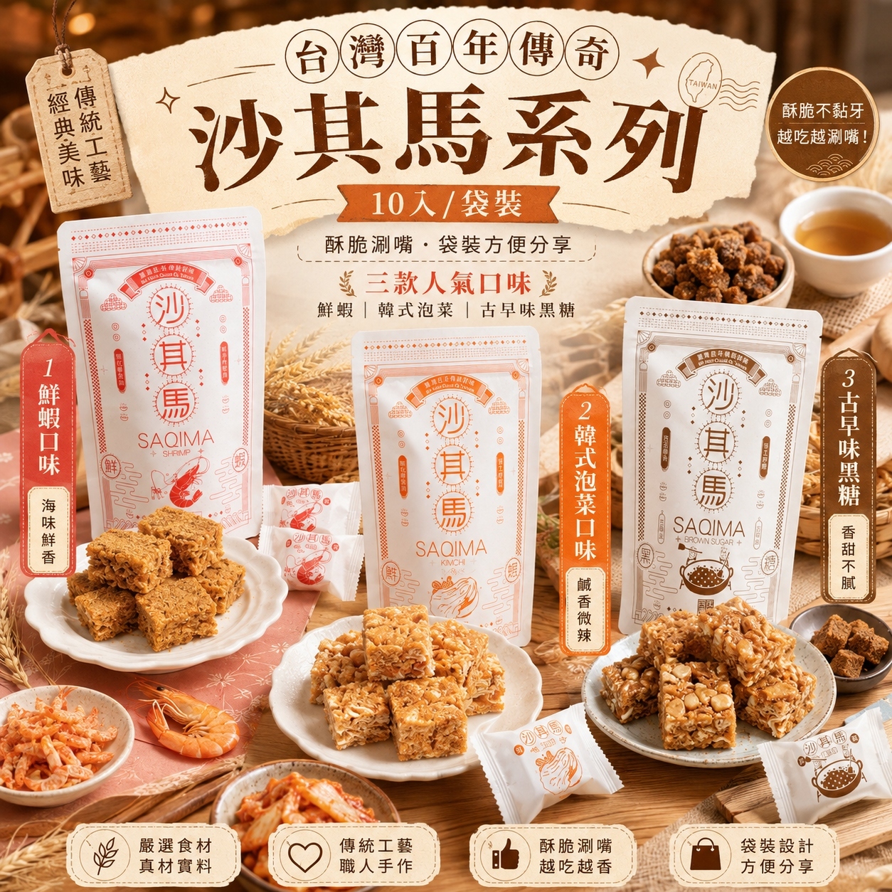 【直播】DTW081407 台灣百年傳奇｜沙其馬系列｜10入/袋裝