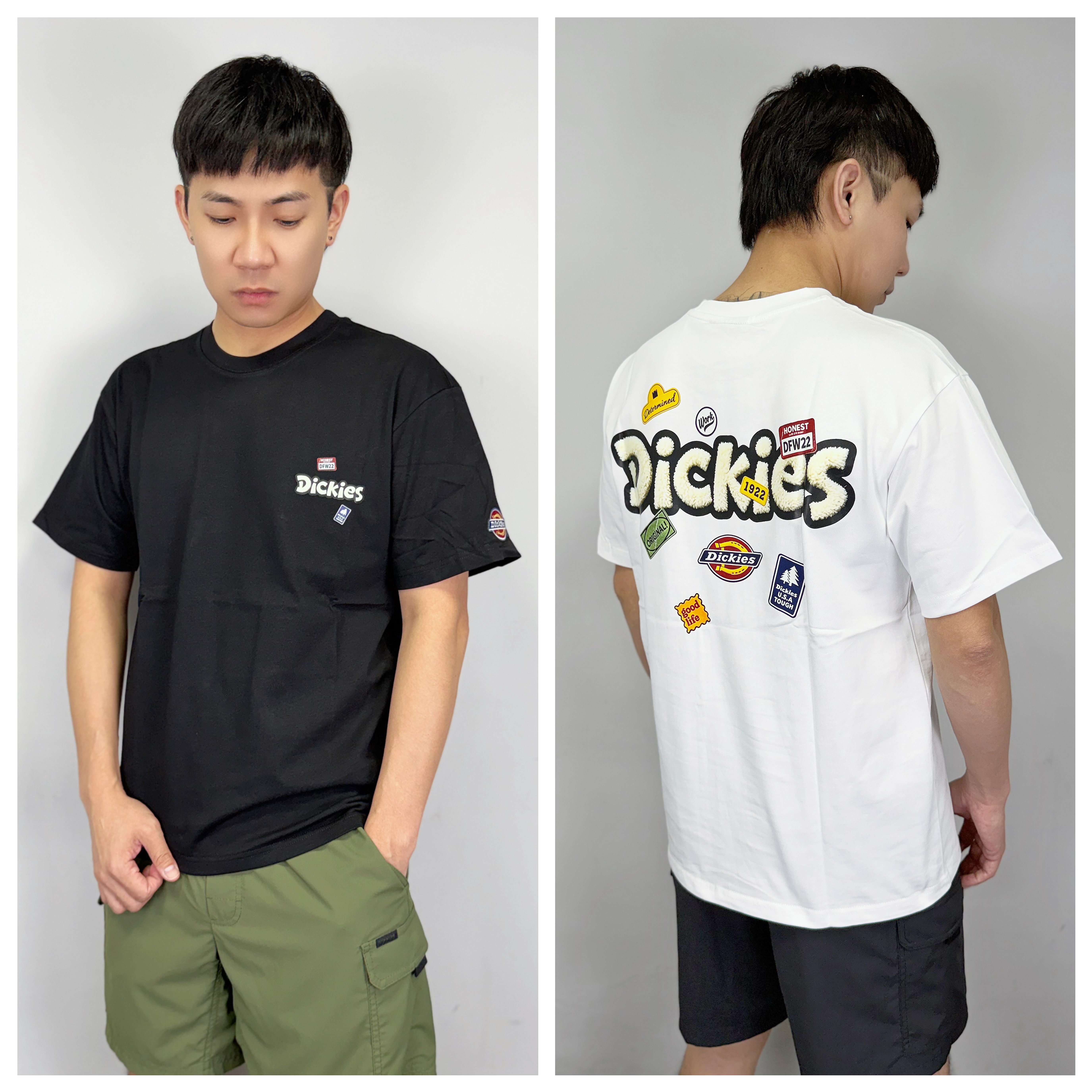 Dickies 印刷拼接徽章字母 厚磅 短袖上衣 短T