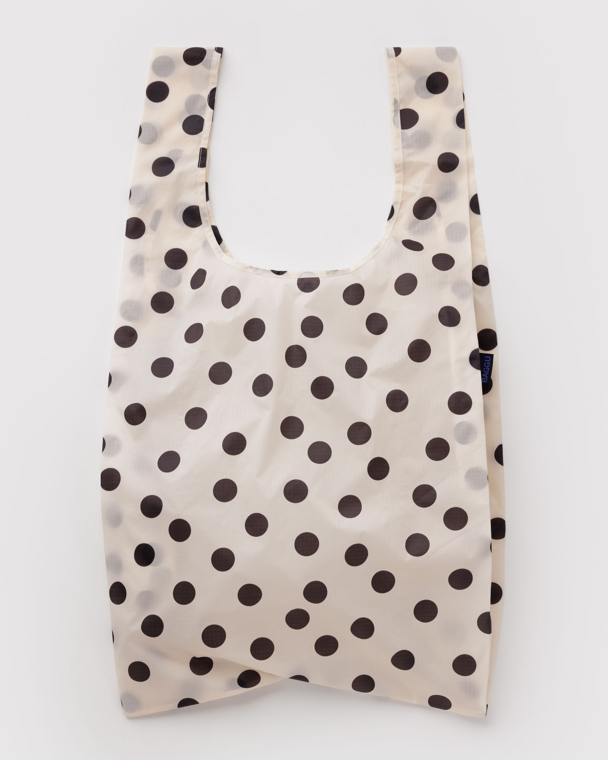 Big Baggu - Cream and Black Polka Dot｜BAGGU