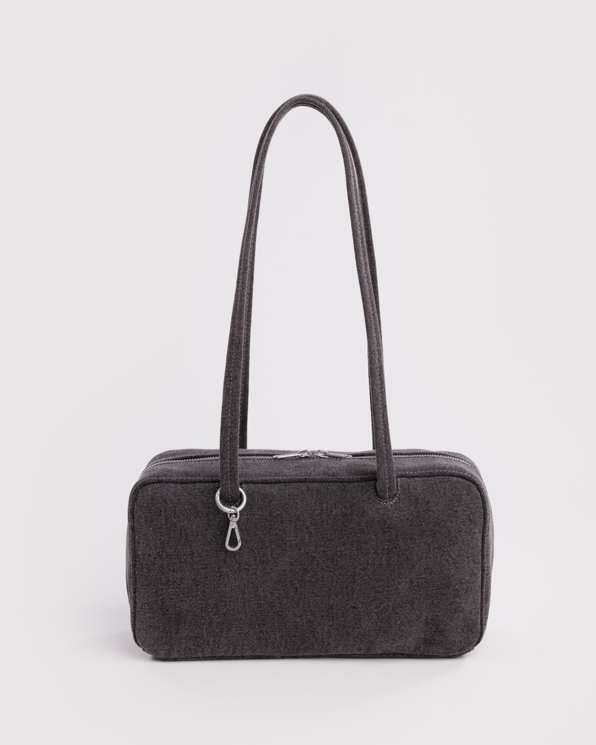 Denim Bowler Bag - Washed Black Denim | BAGGU