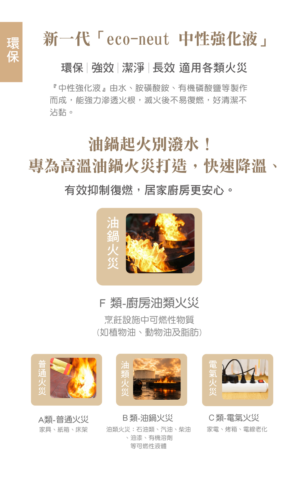強化液適用F類油鍋火災