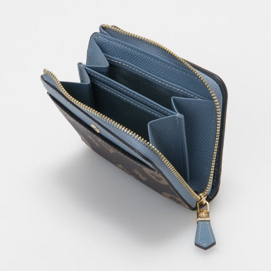 Patrick Cox Classical Lily Zipper Fold Wallet (Sax)