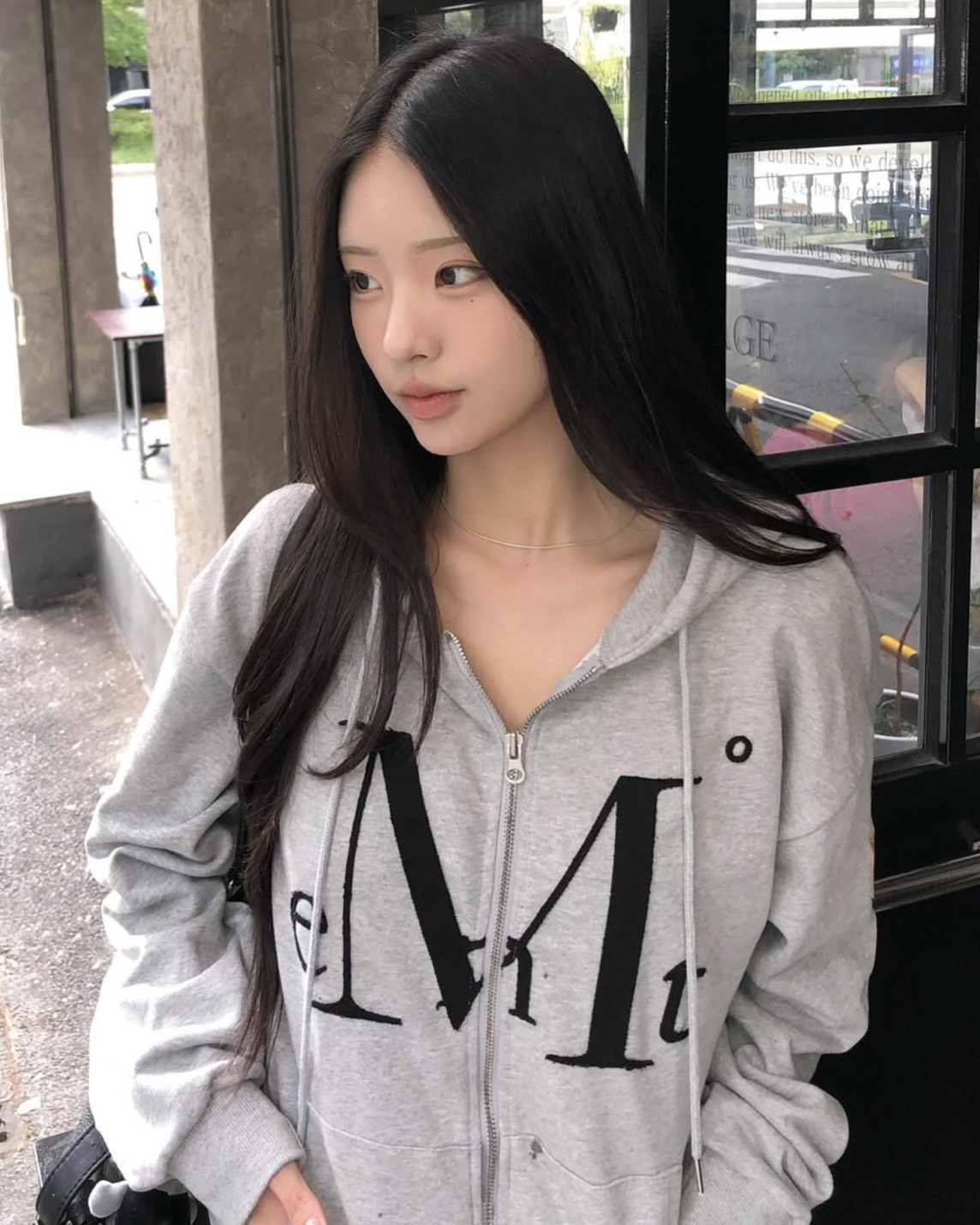 【OWN】Mucent 連帽 外套 長袖 拉鏈 棉質 單一尺寸 Oversize 不分男女 黑色 白色 灰色