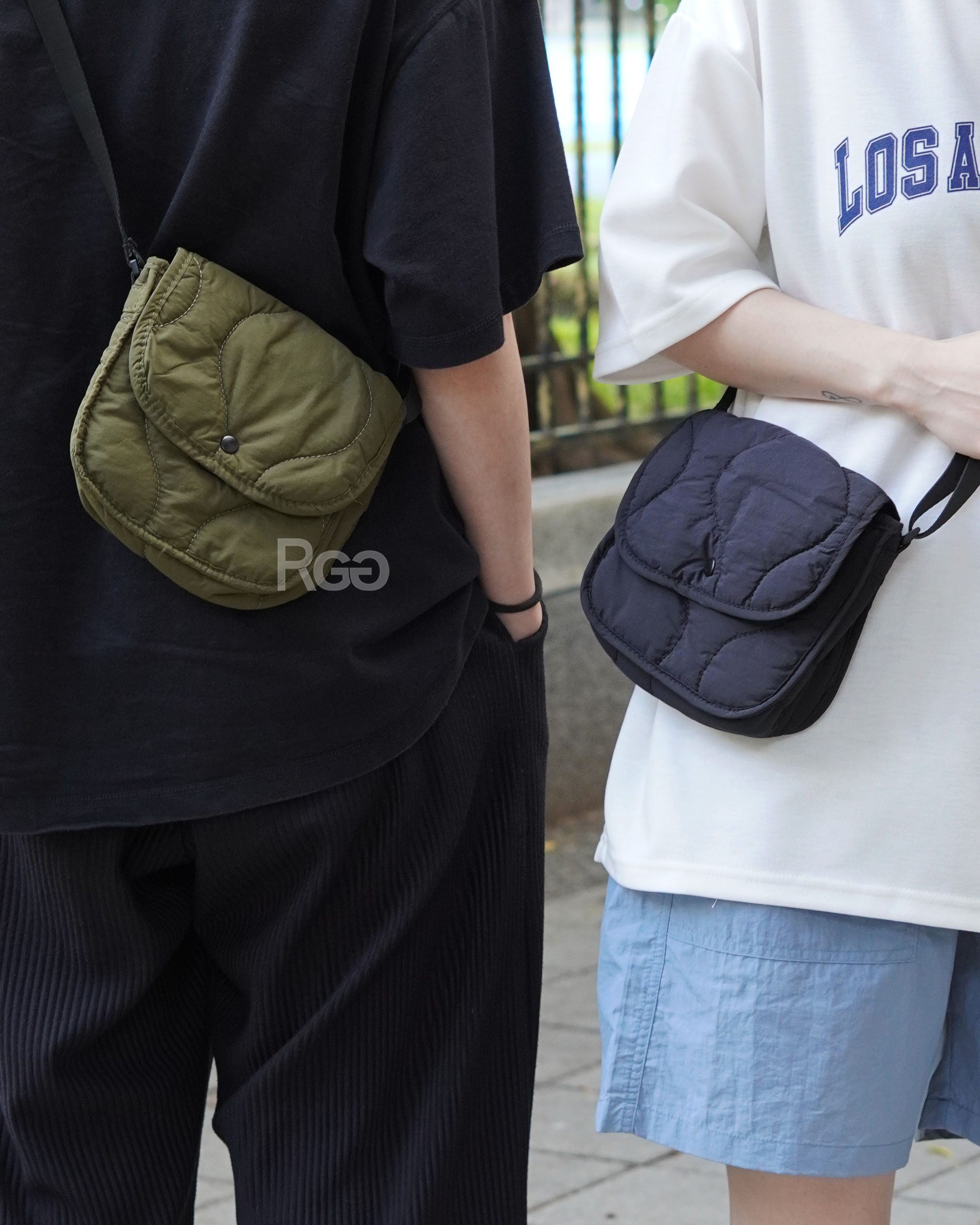 日系防潑水絎縫小包