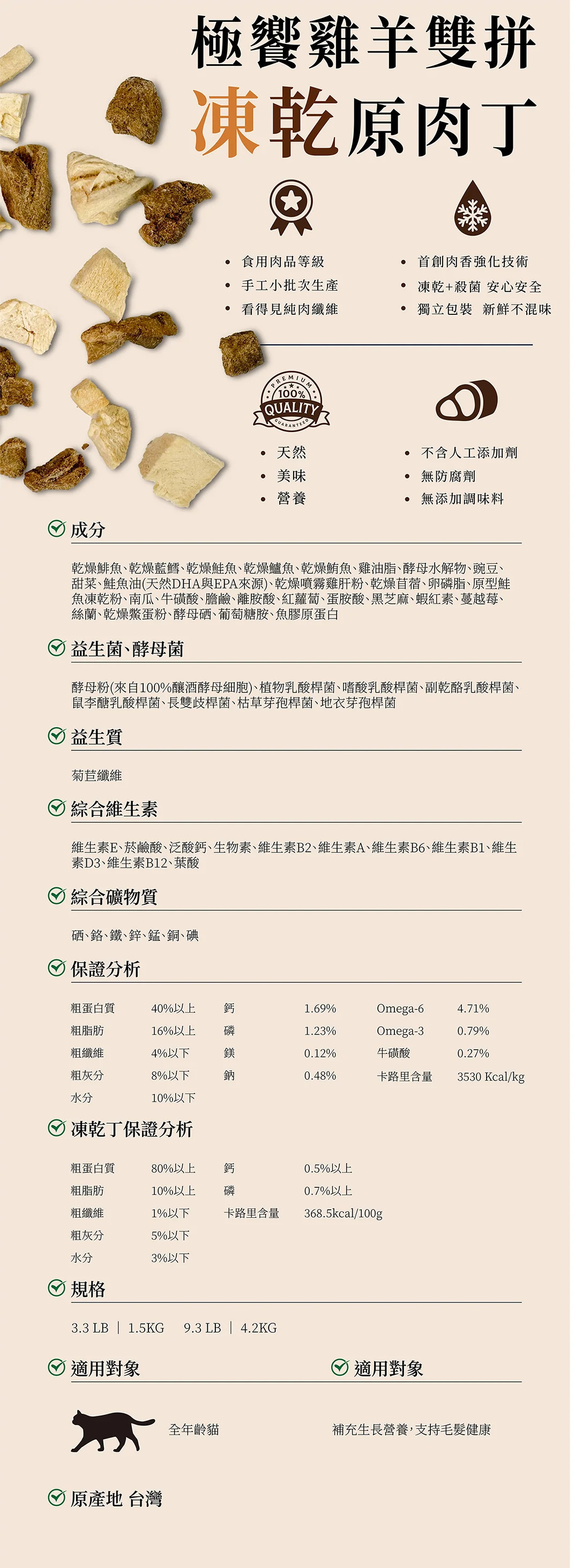 ATTILA阿提拉 (五種魚) 機能凍乾無穀貓糧