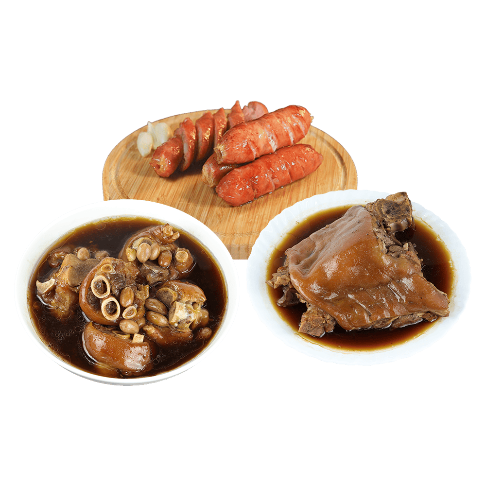 【信大】正古早味台灣香腸豬腳系列6入組
