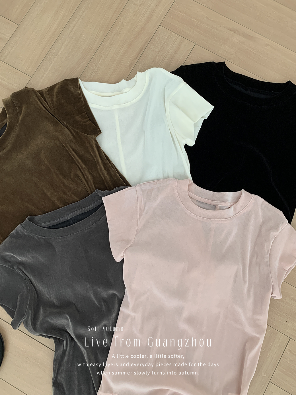 (A07)絲絨發光TEE-5色