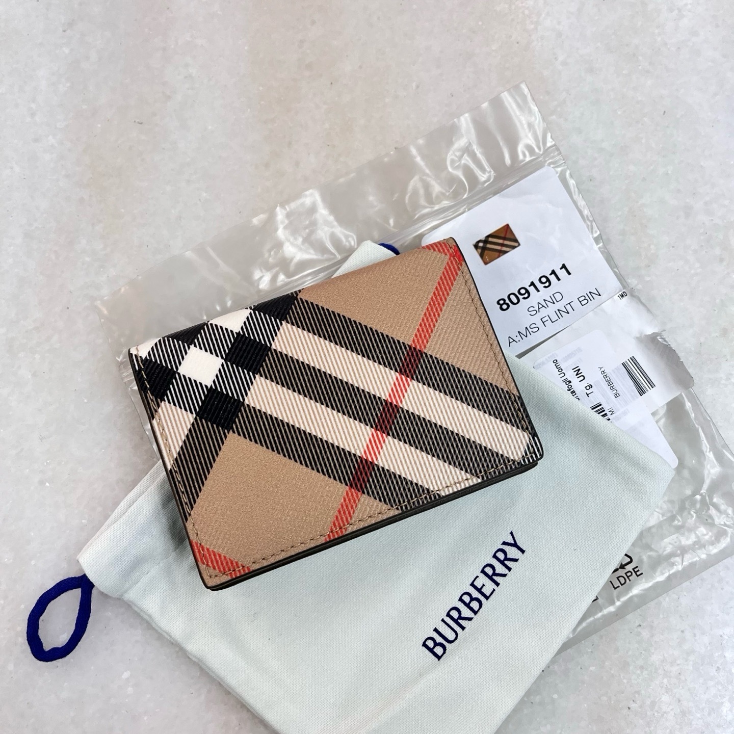 Burberry 格紋摺疊式卡包