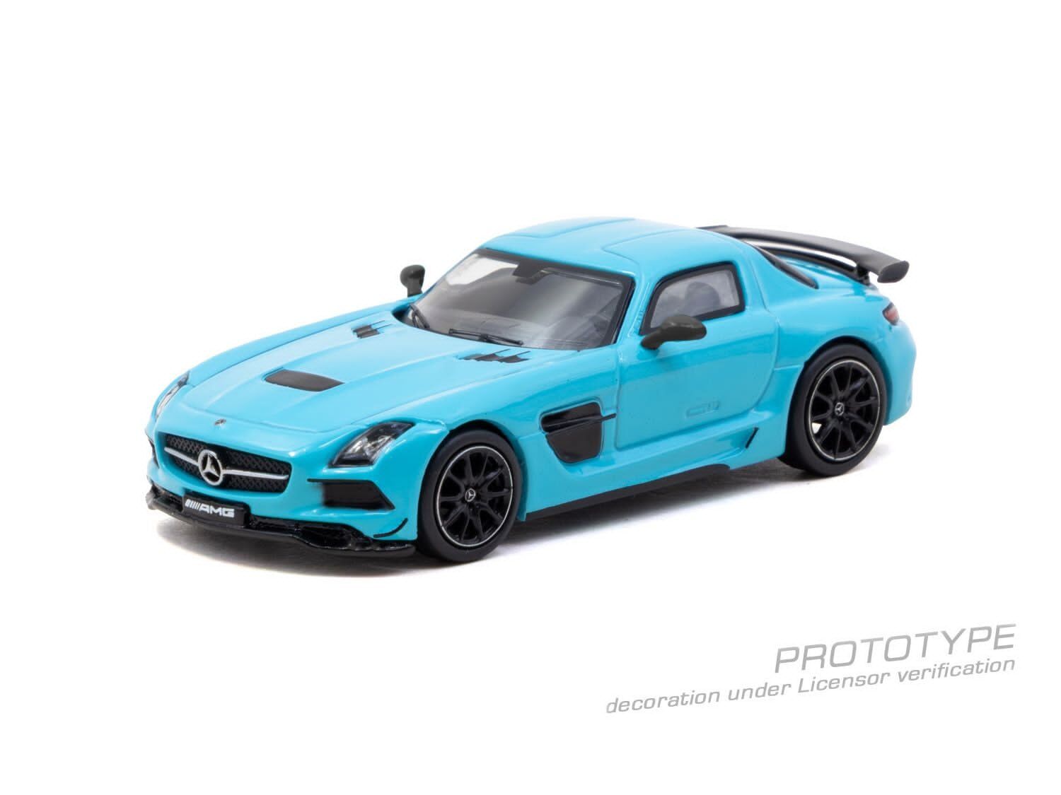 預訂:1/64 TARMAC Mercedes-Benz SLS AMG Coupé Black Series Matte Blue (T64G-027-BC)