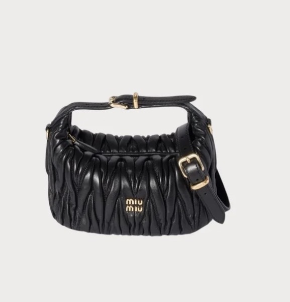 【2色入】Miu Miu Matelasse Nappa Leather Pouch 手袋 小羊皮 飯盒袋