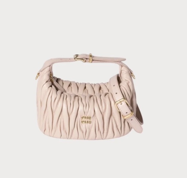 【2色入】Miu Miu Matelasse Nappa Leather Pouch 手袋 小羊皮 飯盒袋