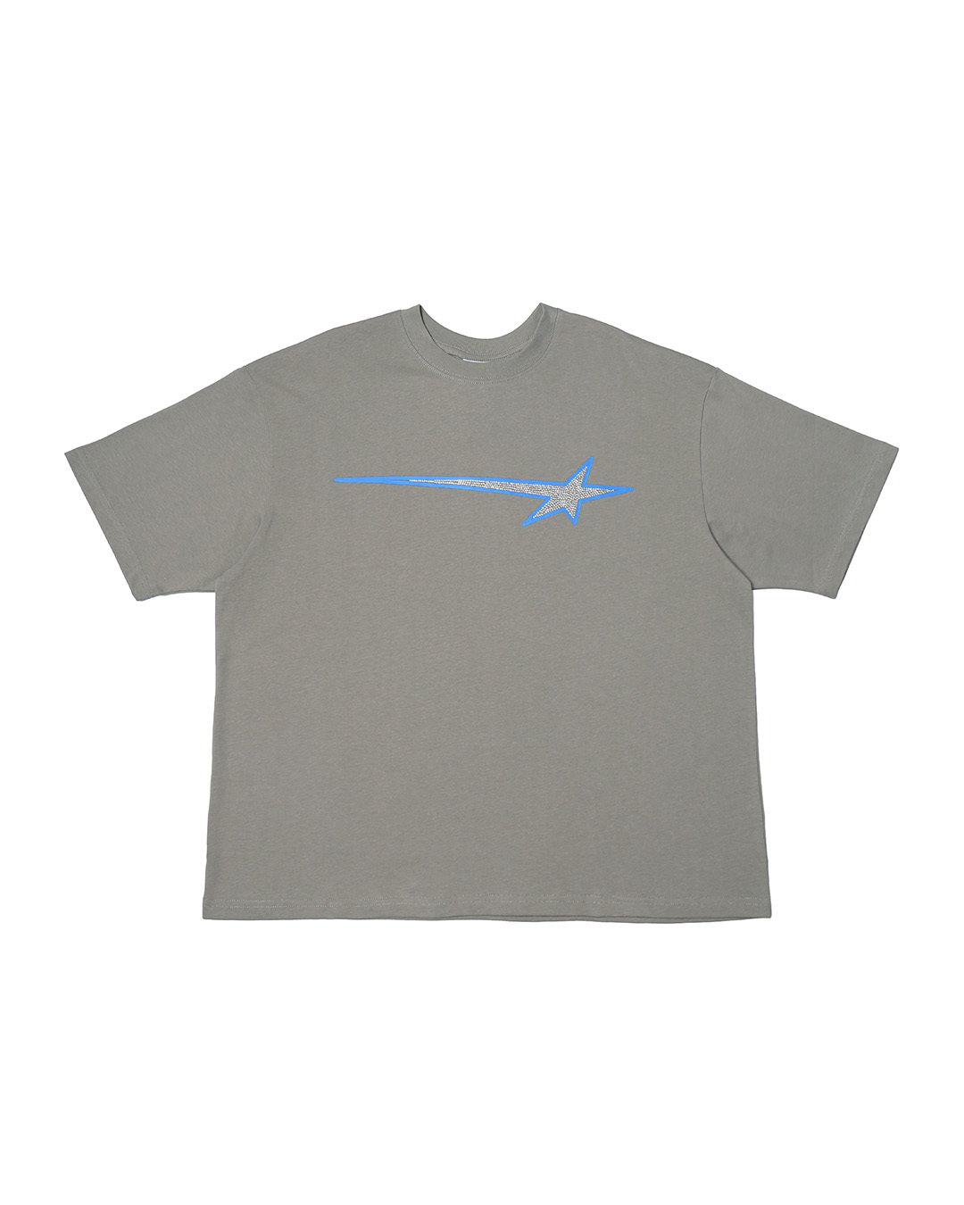 MTA｜Rhinestone Boxy T-shirt (Grey)