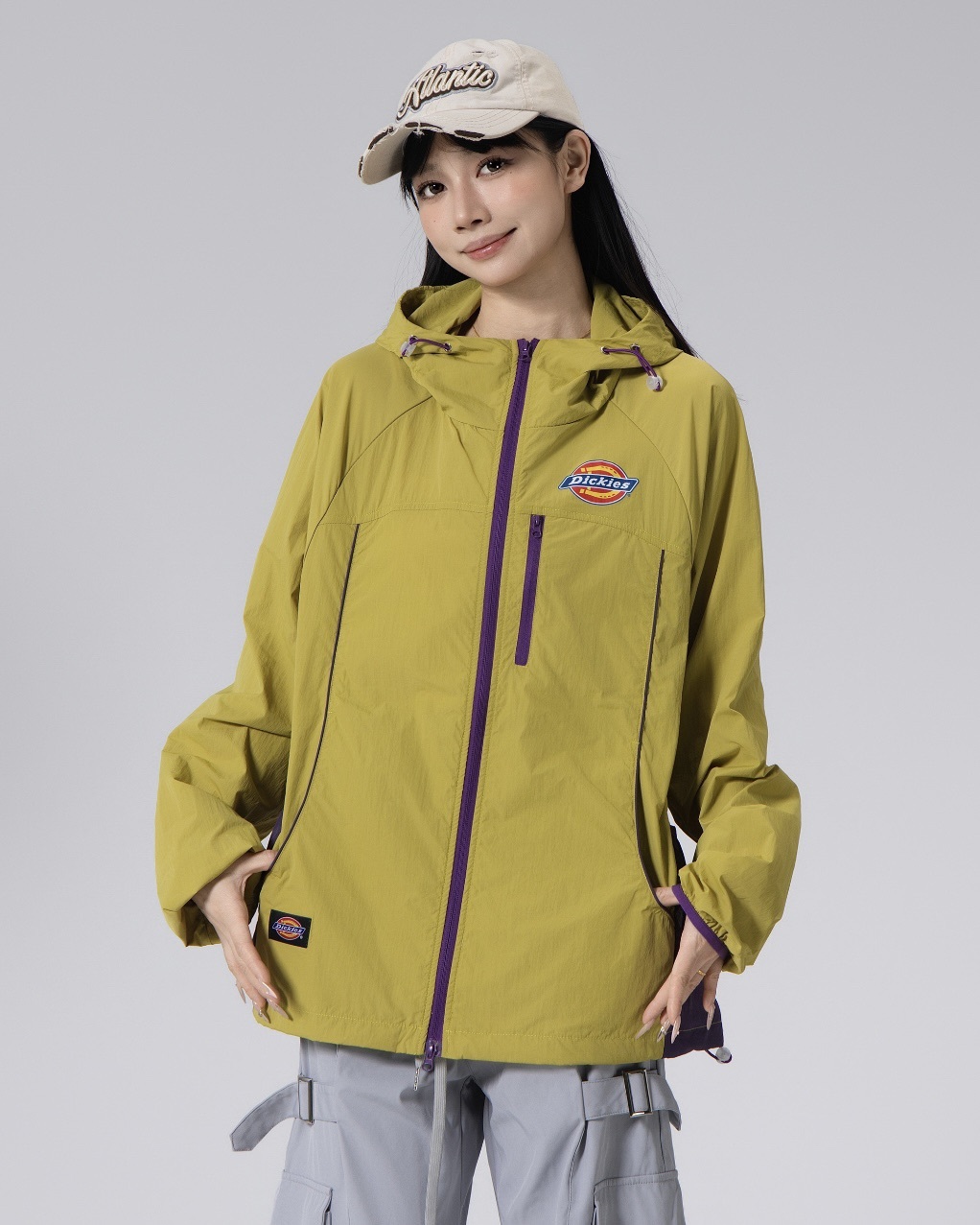 #預購 Dickies UPF50+ 美式復古 抗紫外線 防潑水 拼接撞色 印花連帽外套 DKU262NSS080-DKS 六色