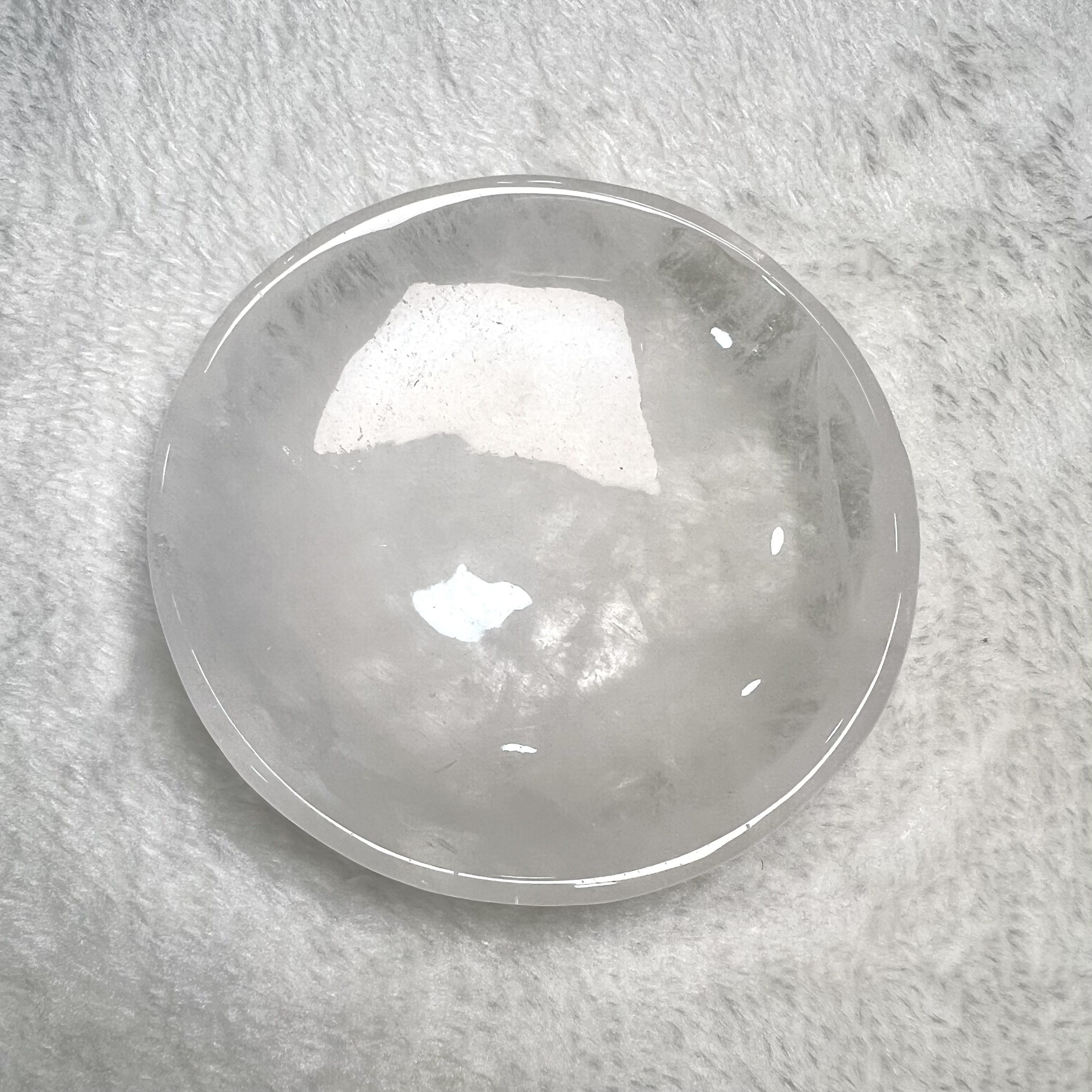 圓形白水晶碟 #H842