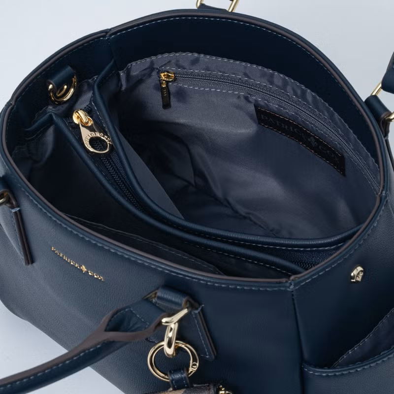 Patrick Cox Classical Lily Charm 2-Way Hand (Navy)