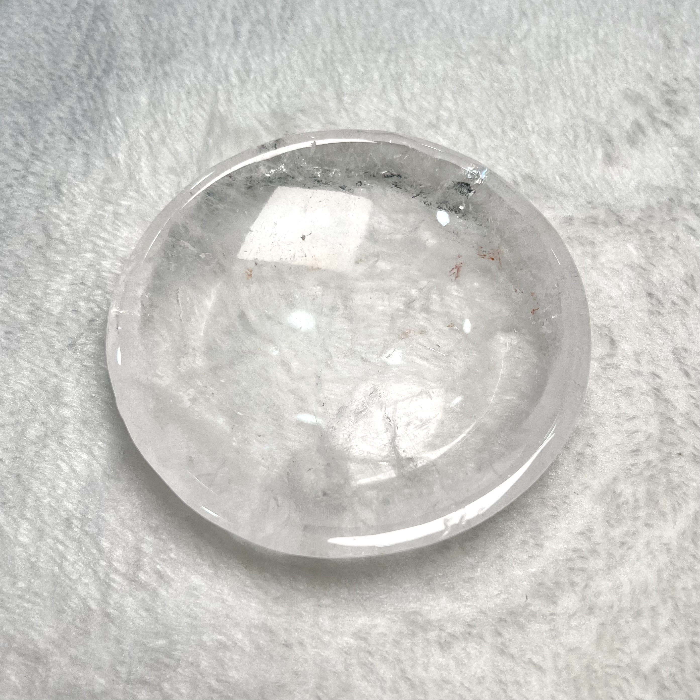 圓形白水晶碟 #H844