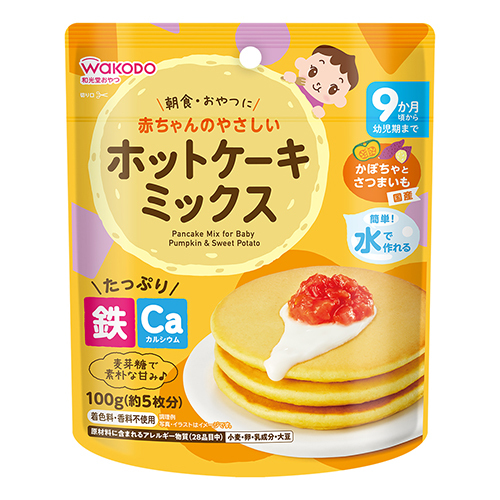 【Wakodo】Baby Pumpkin & Sweet Potato Pancake Mix (100g) 9 Months+