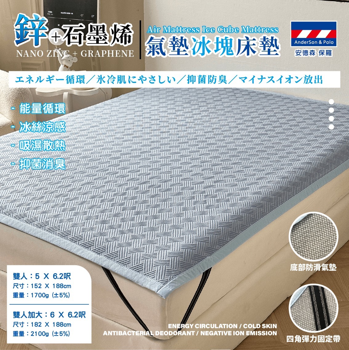 INN-CCG0814-028 60-060鋅+石墨烯氣墊冰塊床墊 (A28雙人/B28雙人加大)