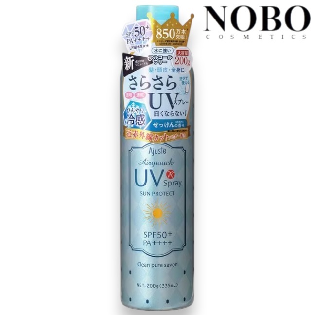 Ajuste - 愛伽絲 - Airy Touch - 全方位防曬涼感噴霧 [#香皂味] Spf50+/Pa++++ 200g/335ml [#668780845] (平行進口)