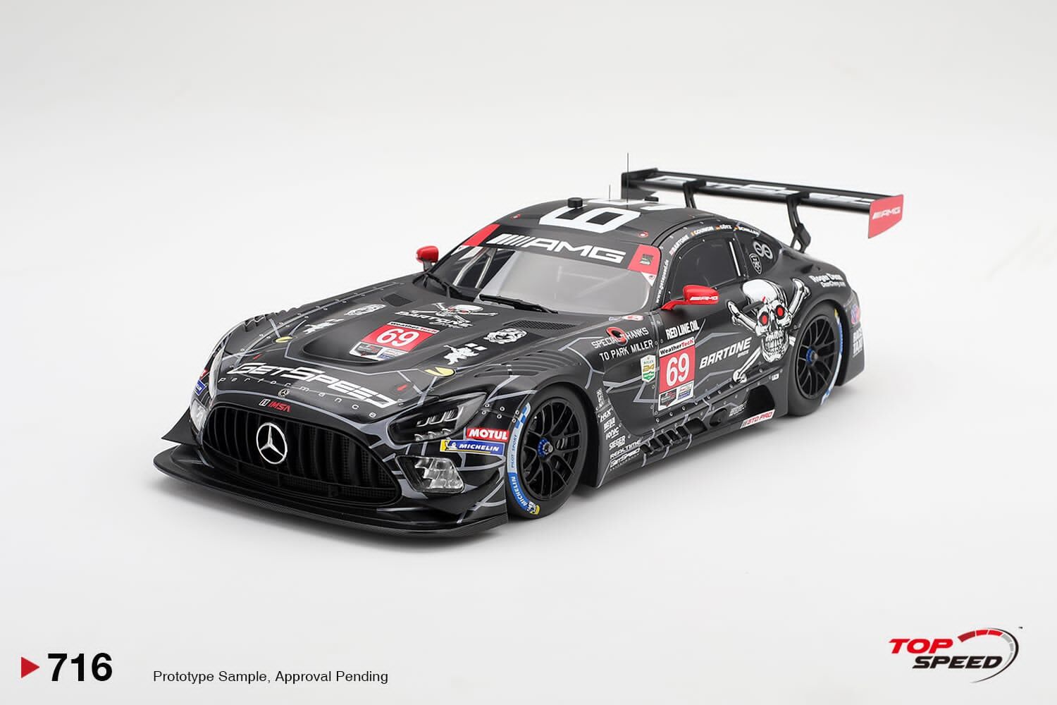 預訂 (訂金$300) (預訂價$1511) :1/18 TOPSPEED Mercedes-AMG GT3 #69 GetSpeed 2026 IMSA Daytona 24 Hrs (TS0716)
