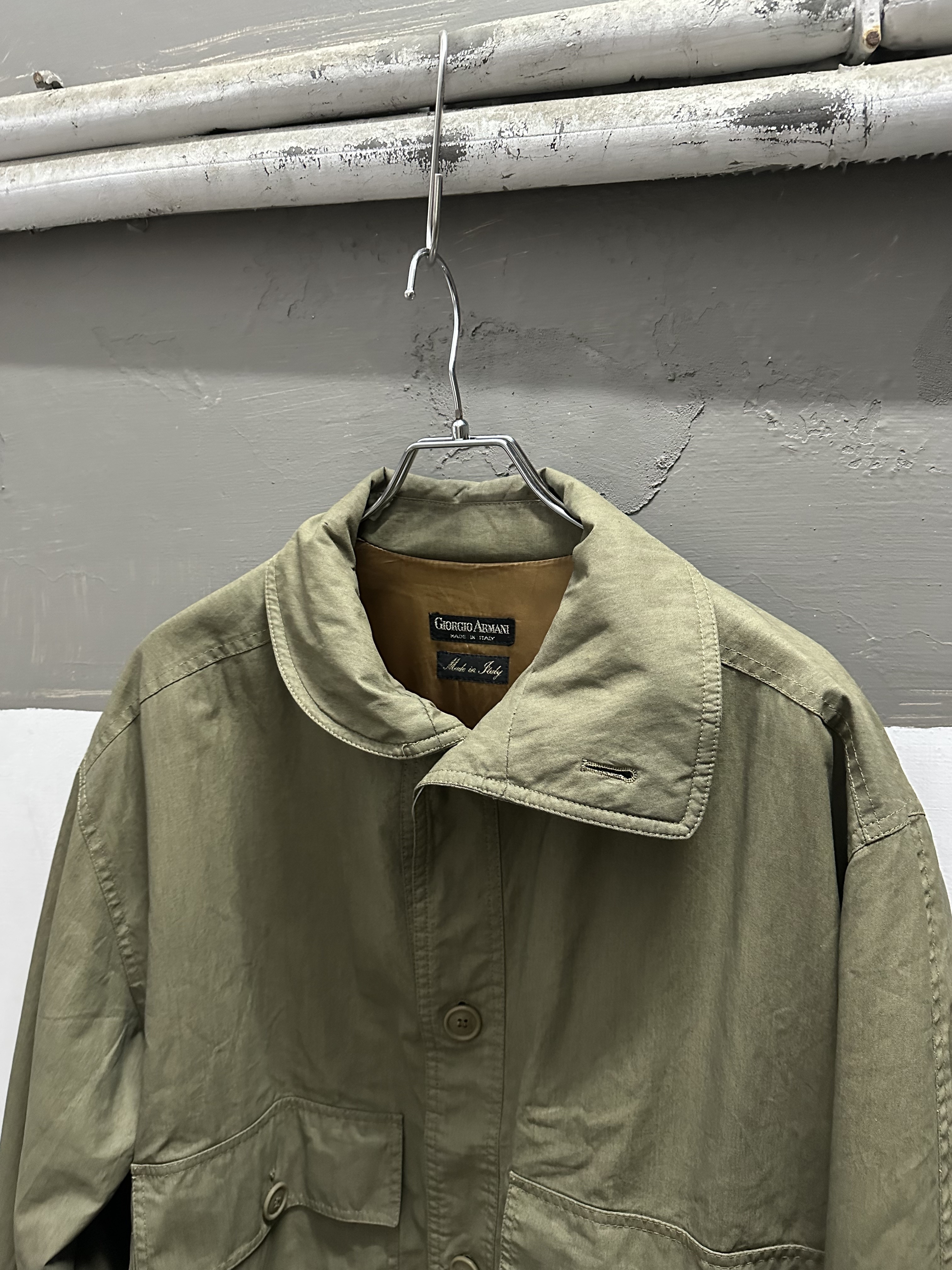 80~90‘s GIORGIO ARMANI Cotton Twill Short Jacket (MADE IN ITALY)