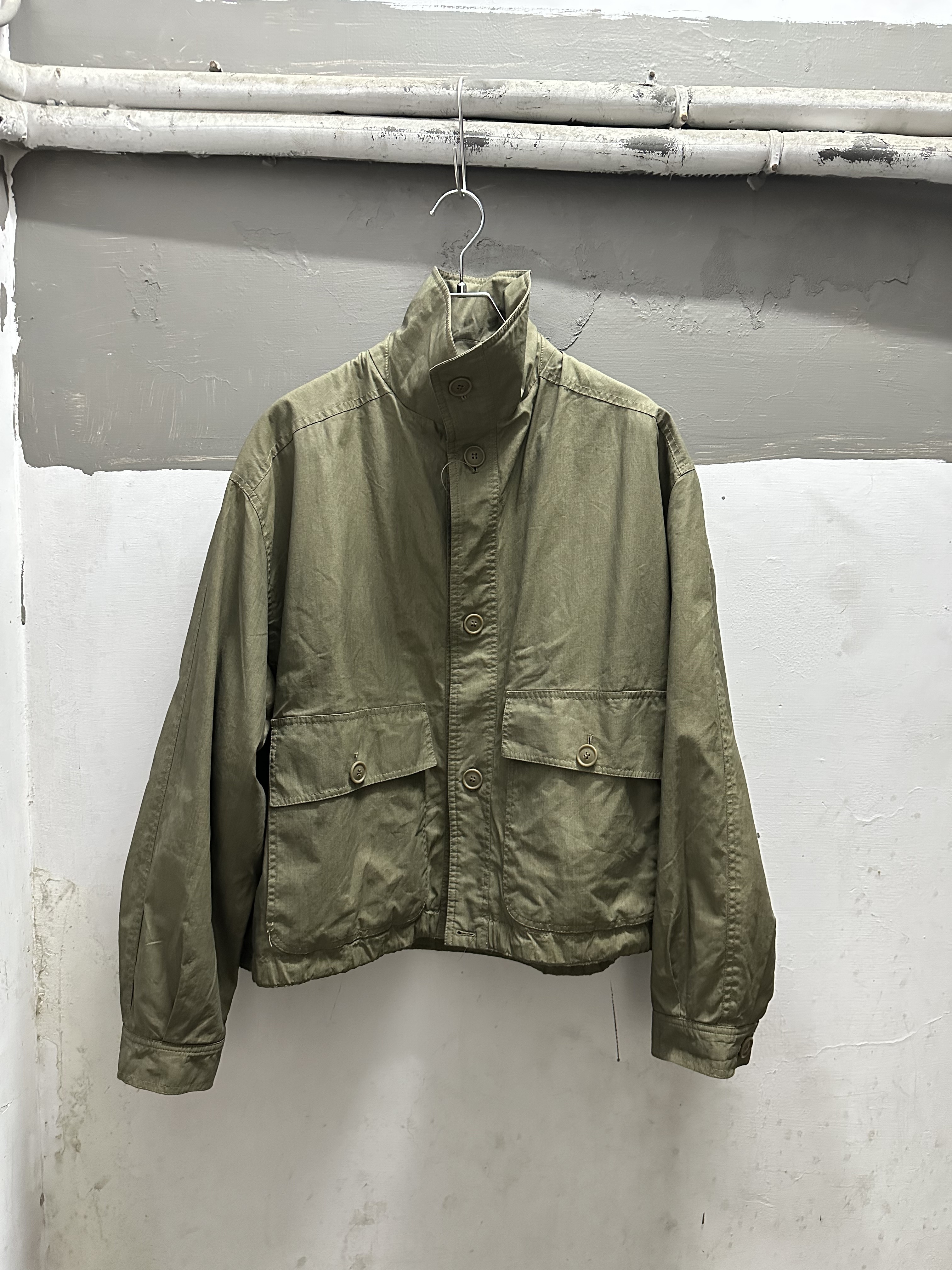 80~90‘s GIORGIO ARMANI Cotton Twill Short Jacket (MADE IN ITALY)