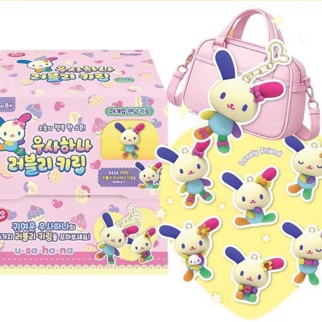 韓國 Sanrio Usahana 彩虹兔 公仔匙扣盲盒 隨機出貨