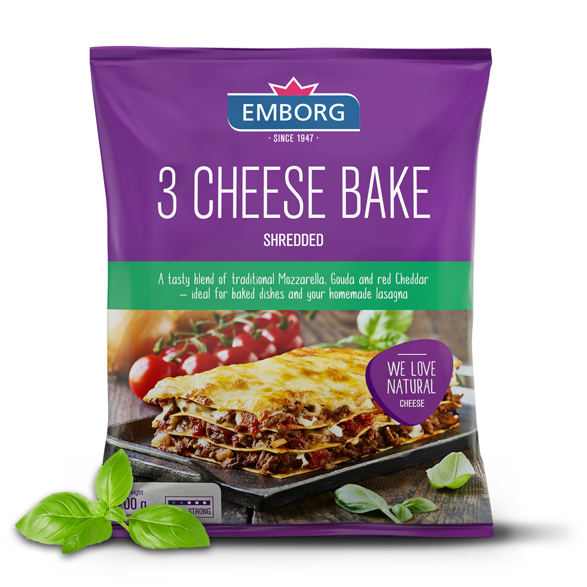 [Chilled] Emborg Natural Shredded 3 Cheese Bake 200g