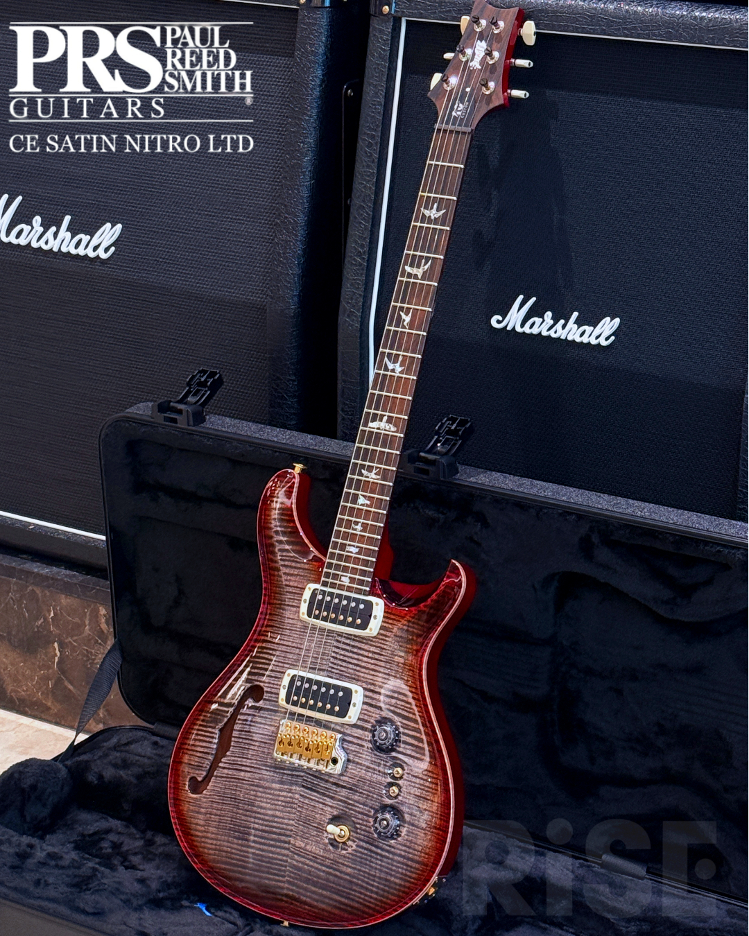 PRS 40th 週年 Custom 24-08 Semi-Hollow Charcoal Cherry Burst