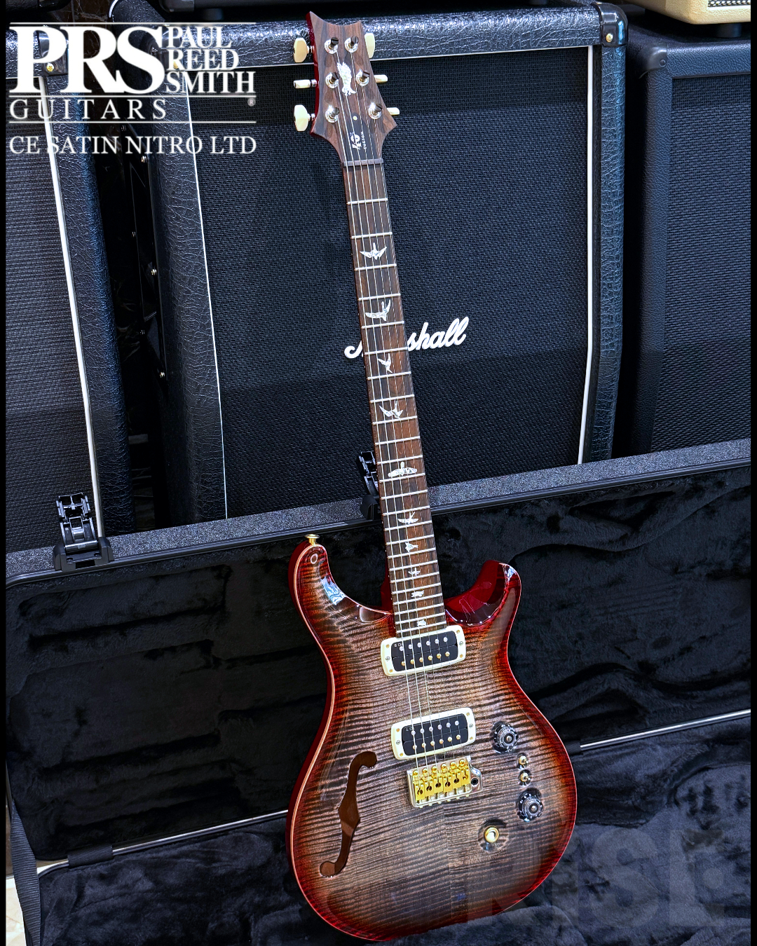 PRS 40th 週年 Custom 24-08 Semi-Hollow Charcoal Cherry Burst