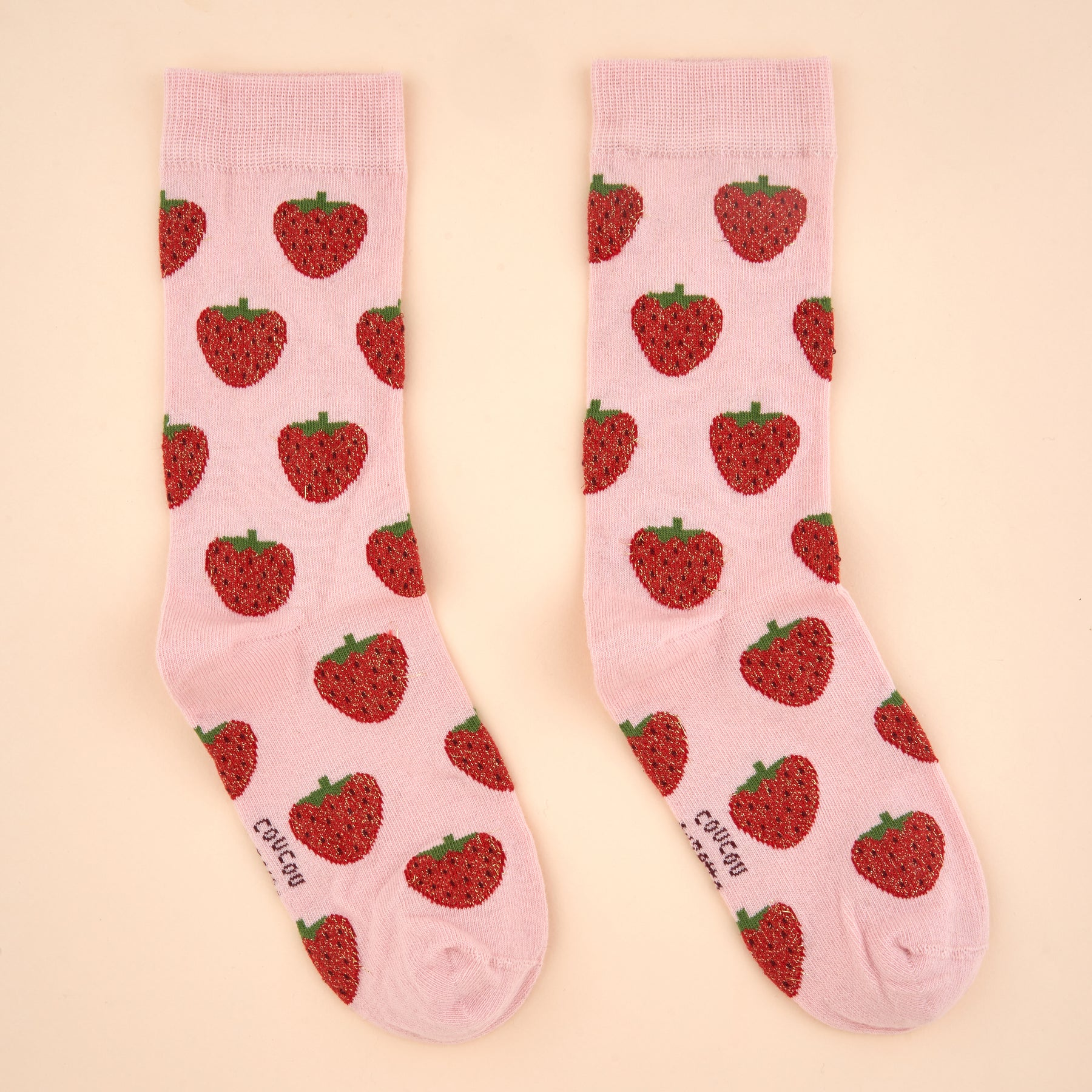Glittery Strawberry Socks｜Coucou Suzette
