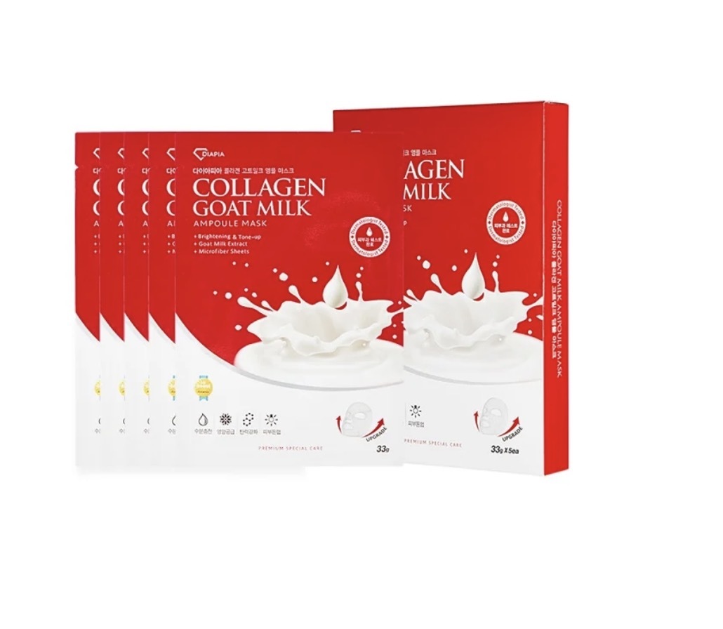 韓國DIAPIA膠原蛋白山羊奶精華面膜 33g $58/1 2盒起$48