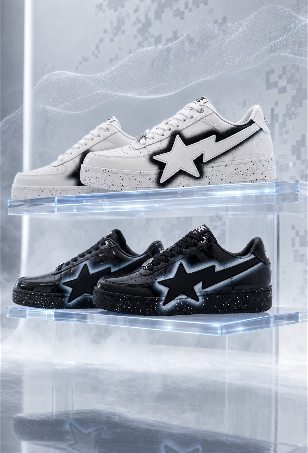 【APAIR】預購 Bape STA OS #2 星空幻影塗鴉 黑白 兩色