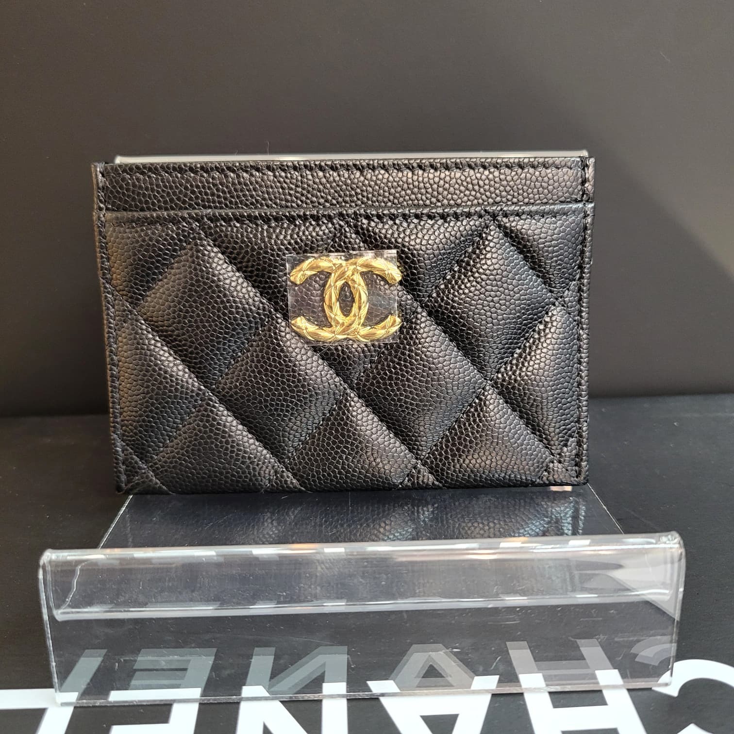 CHANEL AP5011 CARD HOLDER BLACK/GOLD 黑色金扣單片裝卡片套