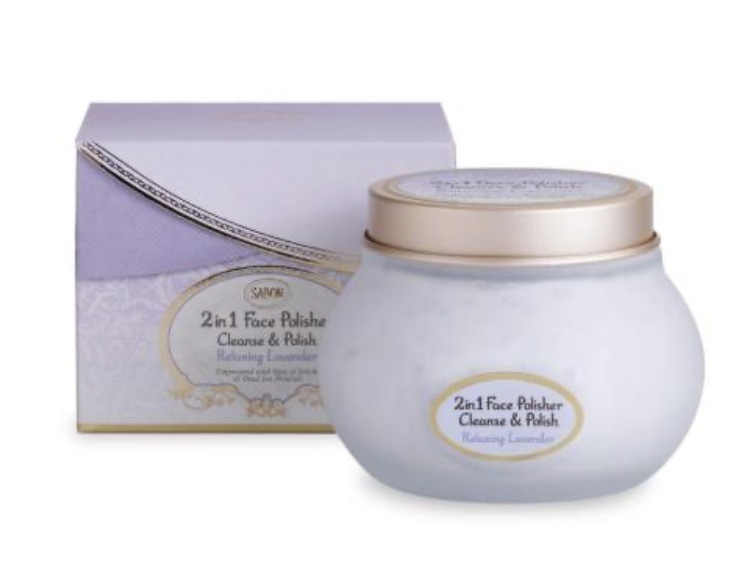 Sabon 療癒薰衣草清新瑩亮2合1 面部磨砂潔面霜 洗面 15ML $48/1 2個起$45