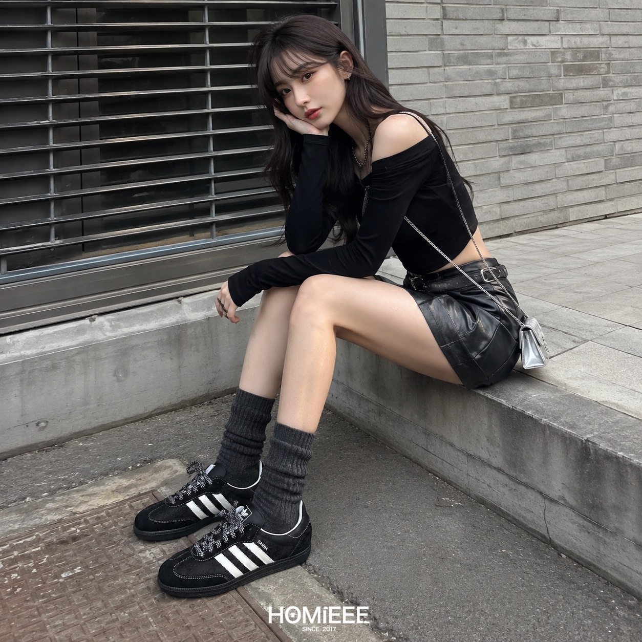 Adidas Samba OG 德訓鞋 休閒鞋 蕾絲 縫線 黑色 女鞋 [KH7842]