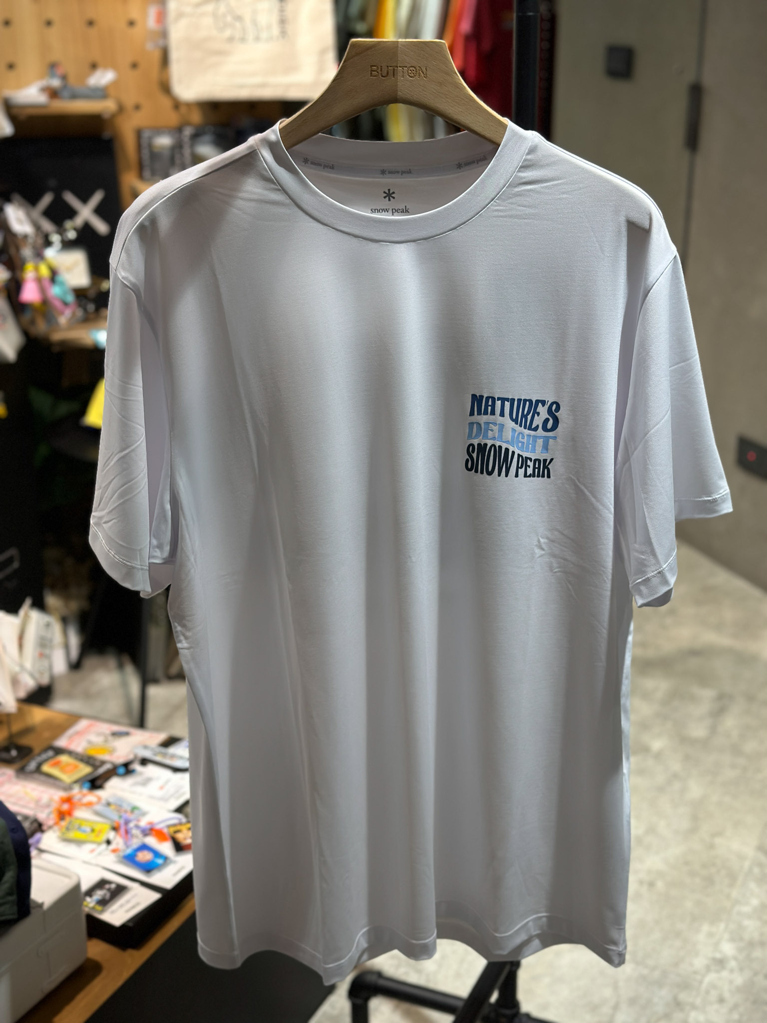 【零碼折扣】Snow Peak Water Lettering Short Sleeve T-shirt  水波浪字體文字短tee S25MMWSW02