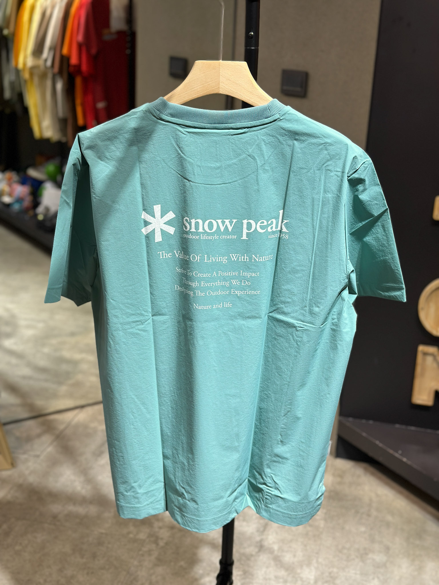 【零碼折扣】Snow Peak Thin Tech Basic Short Sleeve T-shirt  尼龍文字標語短tee S25MUSTS31 S24MUSTS31