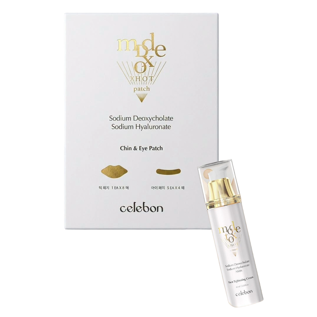DM012【醫美級納米輪廓拉提】Celebon Mode Tox 局部緊緻塑顏霜 40ml + 雙下巴眼底緊緻拉提貼 12片 EXP:2029